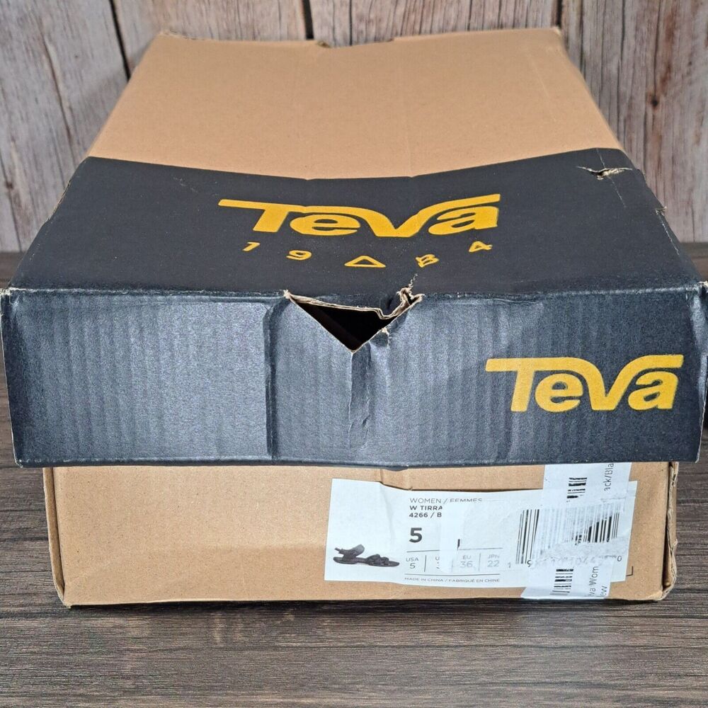 Teva Tirra All Black Strappy Slingback Hiking Sandals Women's Size 5 (New w/Box) - Picture 10 of 10